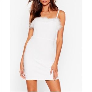 Nasty Gal Feather A Dull Moment Dress